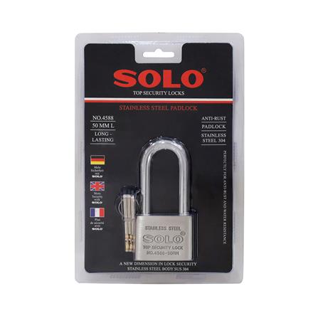 กุญแจลูกปืน SOLO 4588L 50 มม. สีสเตนเลส_2