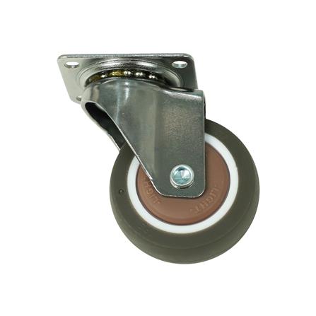 ลูกล้อ TPE DEXZON แป้นหมุน ไม่มีเบรก 2 นิ้ว สีน้ำตาล