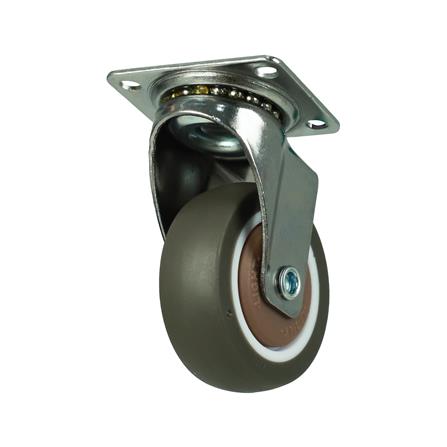 ลูกล้อ TPE DEXZON แป้นหมุน ไม่มีเบรก 2 นิ้ว สีน้ำตาล_1