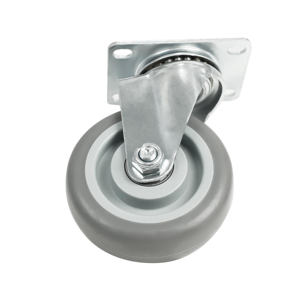 ลูกล้อยาง TPR DEXZON แป้นหมุน ไม่มีเบรก 4 นิ้ว สีเทา