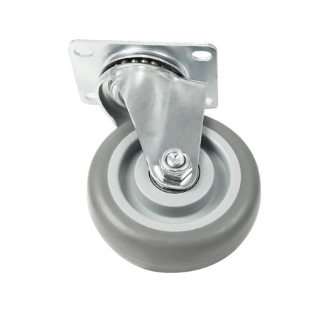 ลูกล้อยาง TPR DEXZON แป้นหมุน ไม่มีเบรก 4 นิ้ว สีเทา_0