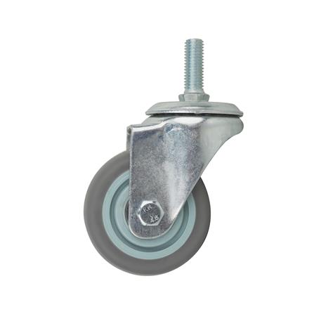 ลูกล้อยาง TPR DEXZON สกรูหมุน ไม่มีเบรก 3 นิ้ว สีเทา_0