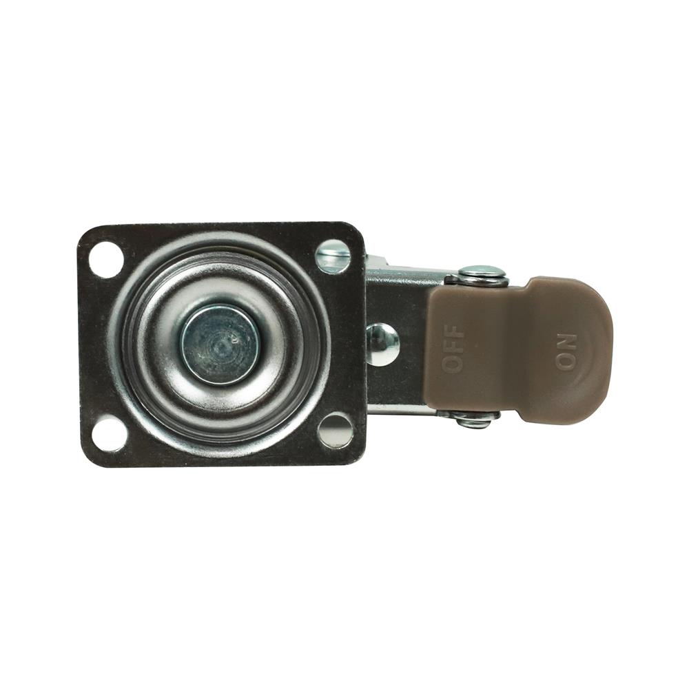 ลูกล้อ TPE DEXZON แป้นหมุน มีเบรก 2 นิ้ว สีน้ำตาล