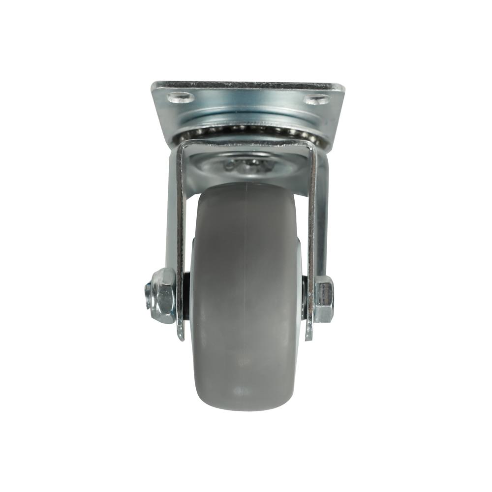 ลูกล้อยาง TPR DEXZON แป้นหมุน ไม่มีเบรก 3 นิ้ว สีเทา