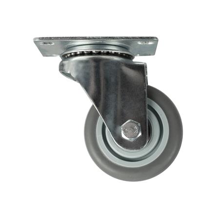 ลูกล้อยาง TPR DEXZON แป้นหมุน ไม่มีเบรก 3 นิ้ว สีเทา_0