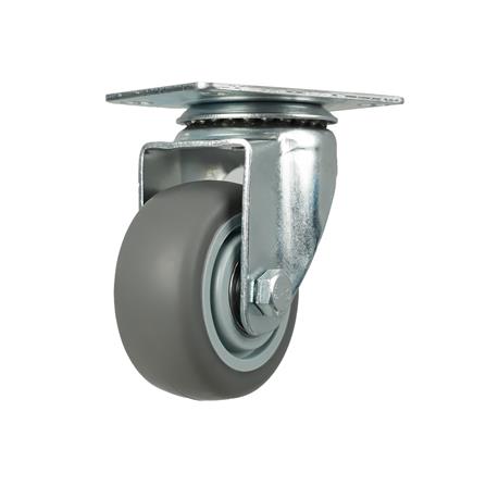 ลูกล้อยาง TPR DEXZON แป้นหมุน ไม่มีเบรก 3 นิ้ว สีเทา_1