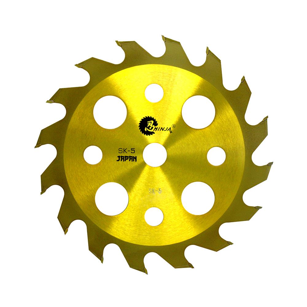 ใบมีดตัดหญ้าวงเดือน NINJA ไทเทเนี่ยม 16T 10 นิ้ว