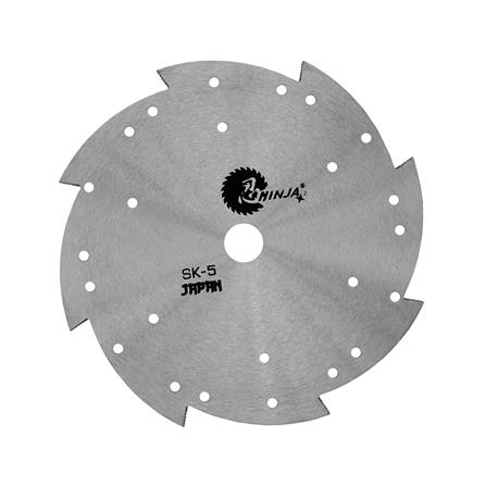 ใบมีดตัดหญ้าวงเดือน NINJA จานยึดใบมีด ฟันหยัก 8T 10 นิ้ว