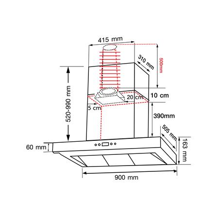 เครื่องดูดควันกระโจม AXIA C-BLACK90 90 ซม._4