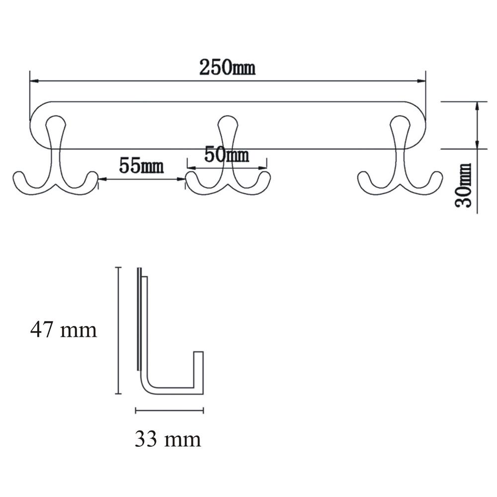 ขอแขวนผ้า NOVABATH NVB-H004 สีโครม