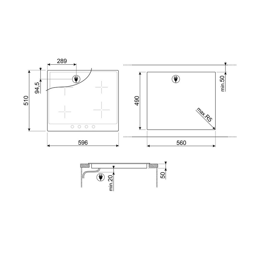 เตาฝังอินดักชั่น SMEG SI964PM 60 ซม.