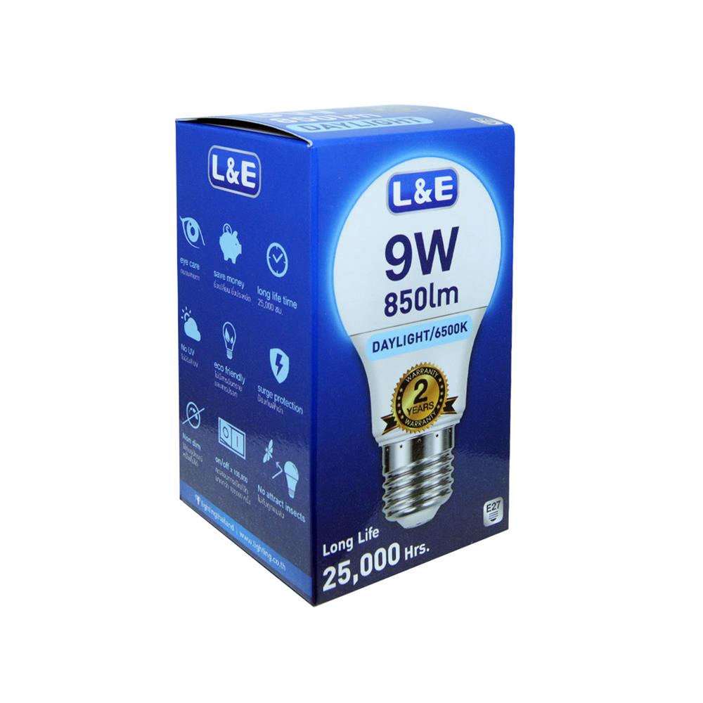 หลอด LED L&E BULB 9 วัตต์ DAYLIGHT E27