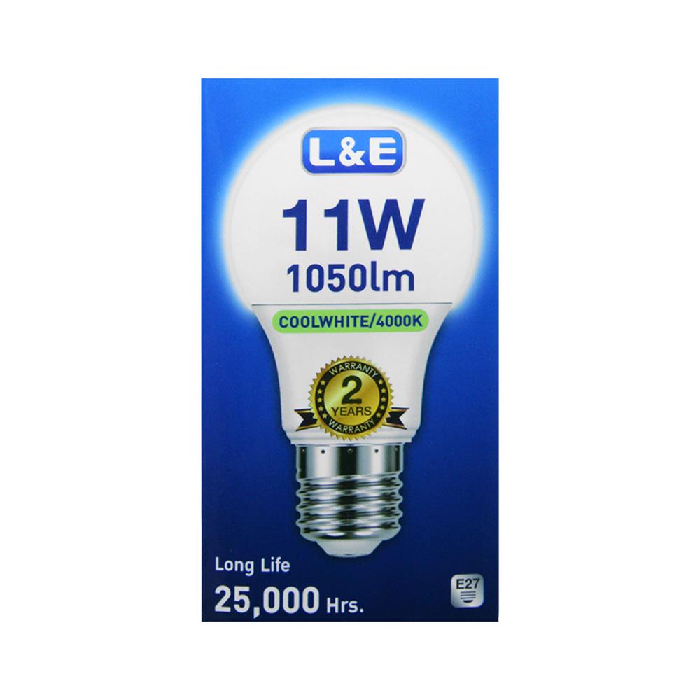 หลอด LED L&E BULB 11 วัตต์ COOL WHITE E27