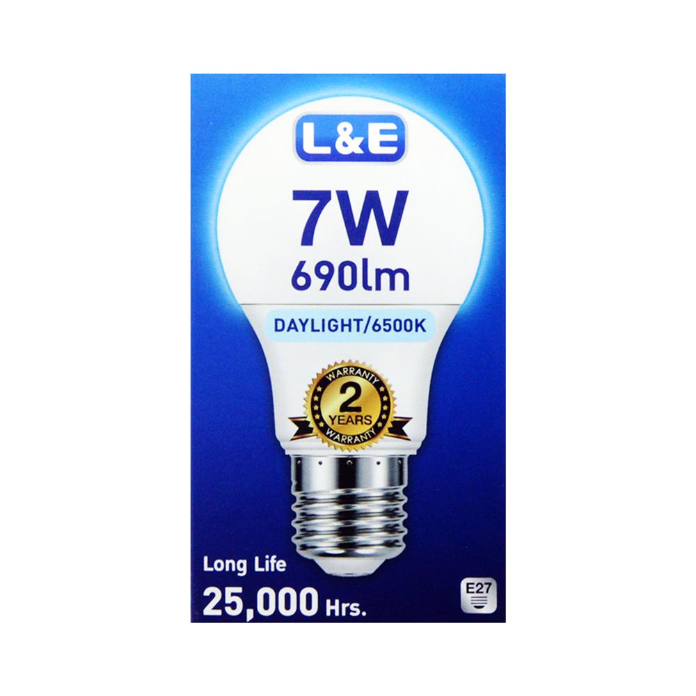 หลอด LED L&E BULB 7 วัตต์ DAYLIGHT E27