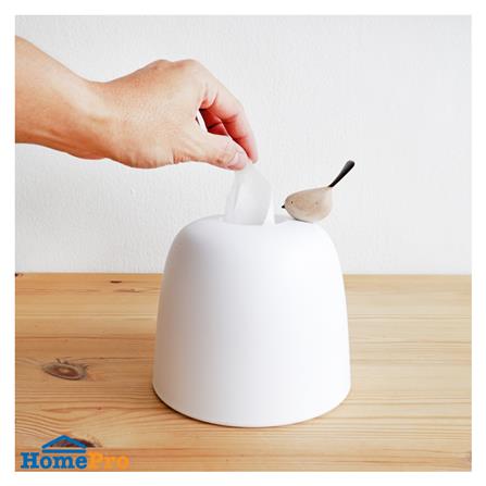 กล่องทิชชู่ม้วน MINIMAL SCULPT BIRDBIRD สีขาว_2