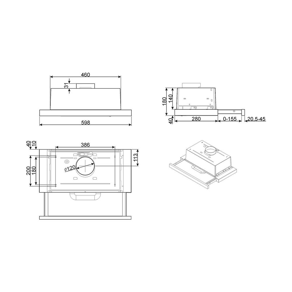 เครื่องดูดควันมาตรฐาน SMEG KSET62E 60 ซม.