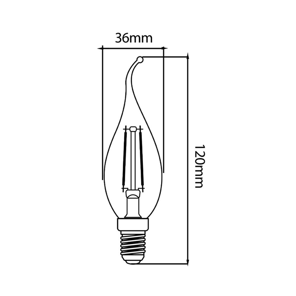 หลอด LED LUMAX FILAMENT OPERA 3 วัตต์ WARM WHITE E14