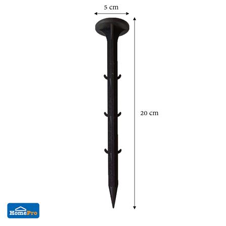 หมุดยึดพลาสติกคลุมดิน SPRING 8 นิ้ว สีดำ แพ็ก 20 ชิ้น_3