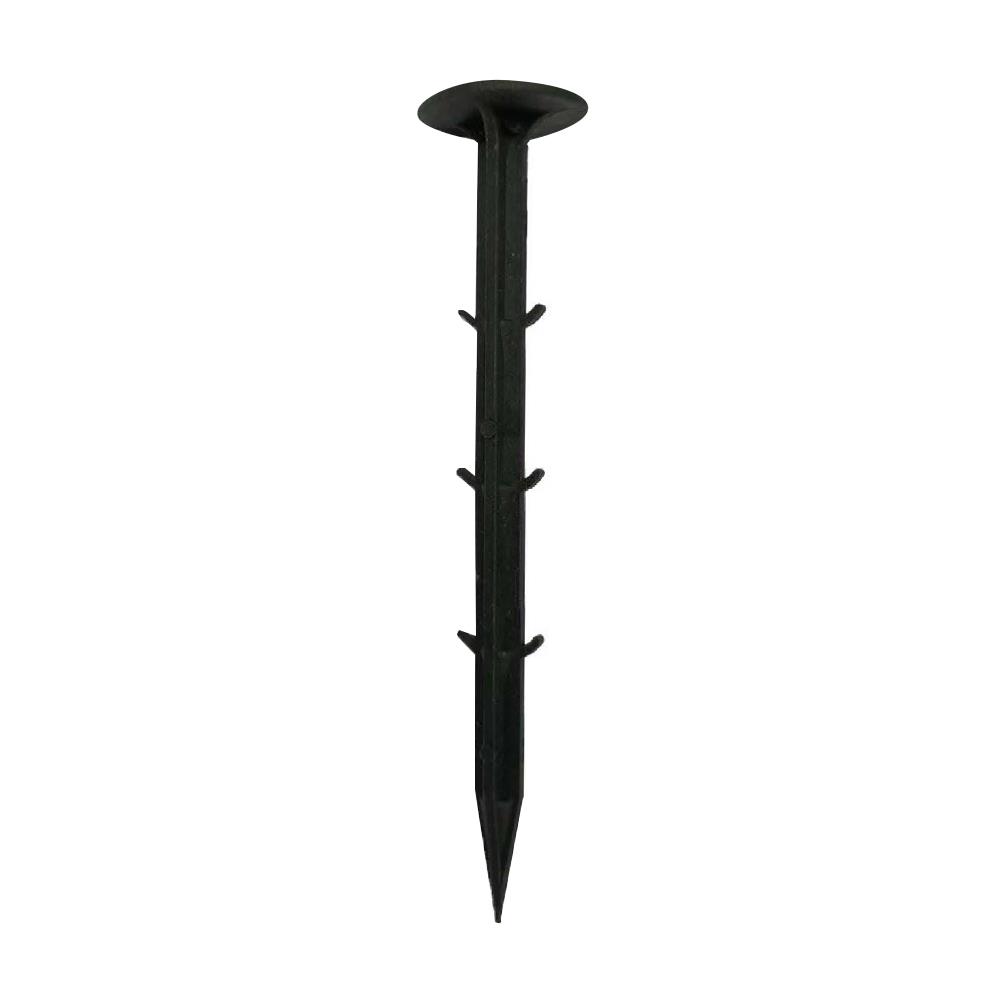 หมุดยึดพลาสติกคลุมดิน SPRING 6 นิ้ว สีดำ แพ็ก 10 ชิ้น