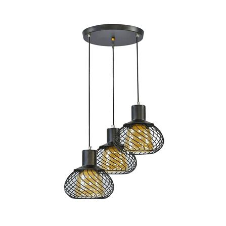 ไฟช่อ SUCCESS CD7582/3 สีน้ำตาล/ดำ 3 หัว_0