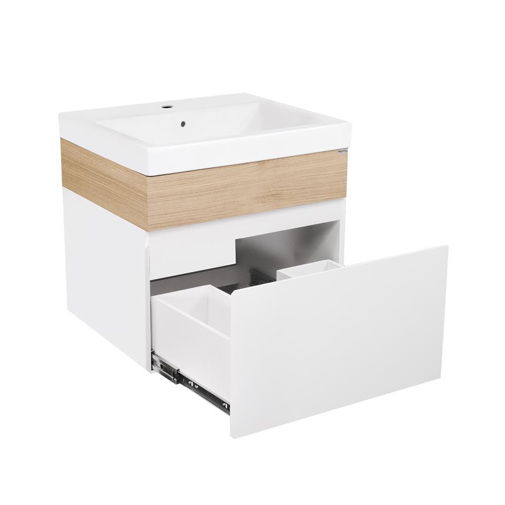 อ่างล้างหน้าเคาน์เตอร์ MOYA PZMY-005 สีขาว-โอ๊ค