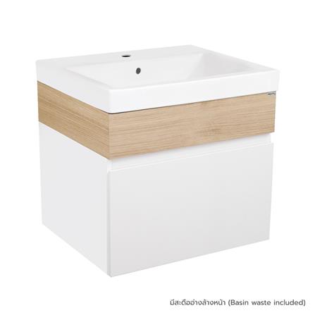 อ่างล้างหน้าเคาน์เตอร์ MOYA PZMY-005 สีขาว-โอ๊ค