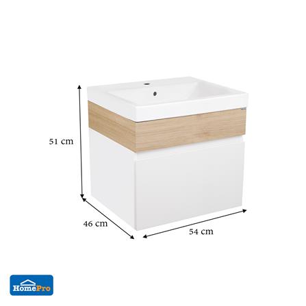 อ่างล้างหน้าเคาน์เตอร์ MOYA PZMY-005 สีขาว-โอ๊ค_5