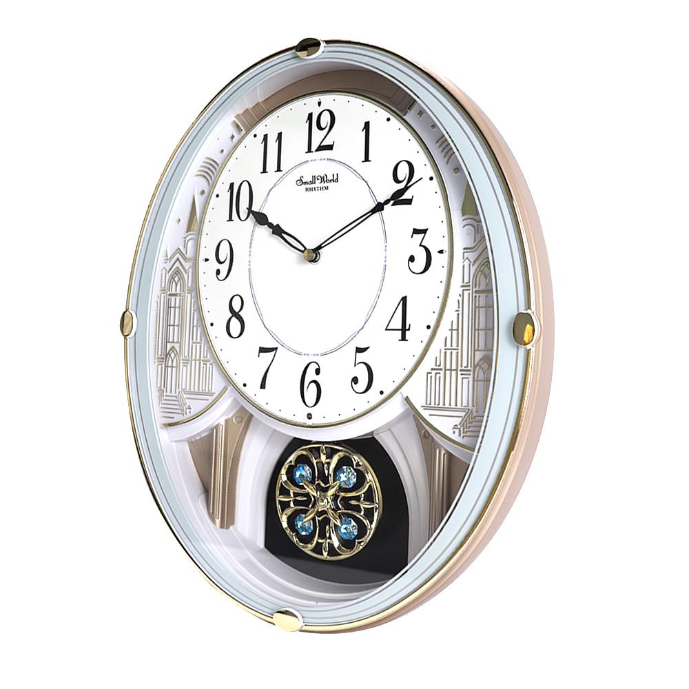 นาฬิกาแขวน RHYTHM 4MJ438WR13 12 นิ้ว สีครีม