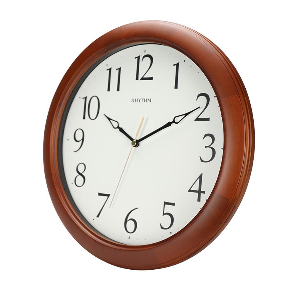 นาฬิกาแขวนไม้ RHYTHM CMG270NR06 12 นิ้ว สีน้ำตาล