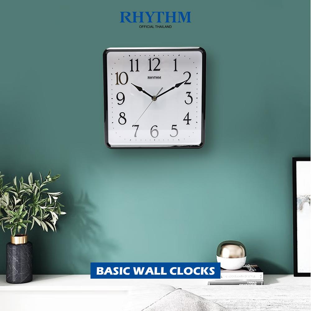 นาฬิกาแขวนพลาสติก RHYTHM CMG597NR02 9.5 นิ้ว สีดำ