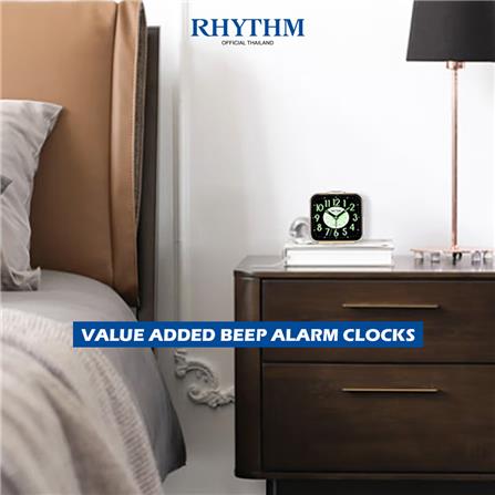 นาฬิกาตั้งโต๊ะพลาสติก RHYTHM CRE210NR71 2X2 นิ้ว สีดำ_4