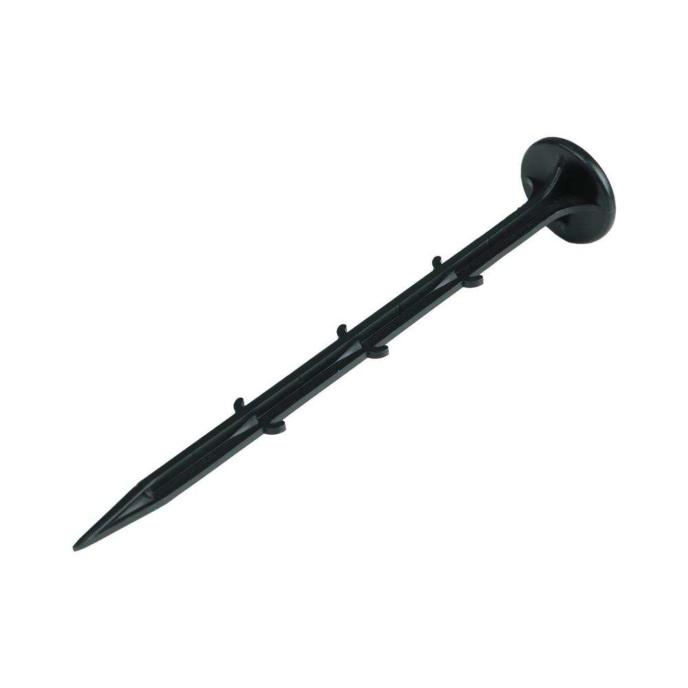 หมุดยึดพลาสติกคลุมดิน SPRING 8 นิ้ว สีดำ แพ็ก 10 ชิ้น