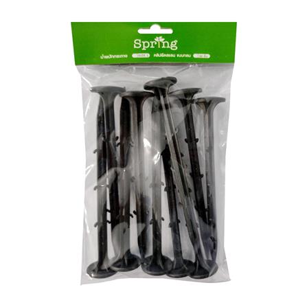 หมุดยึดพลาสติกคลุมดิน SPRING 8 นิ้ว สีดำ แพ็ก 10 ชิ้น_2