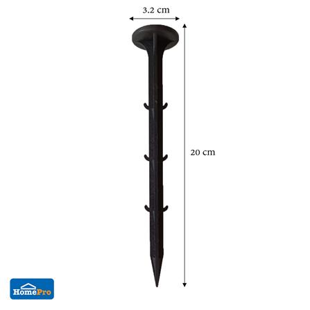 หมุดยึดพลาสติกคลุมดิน SPRING 8 นิ้ว สีดำ แพ็ก 10 ชิ้น_3