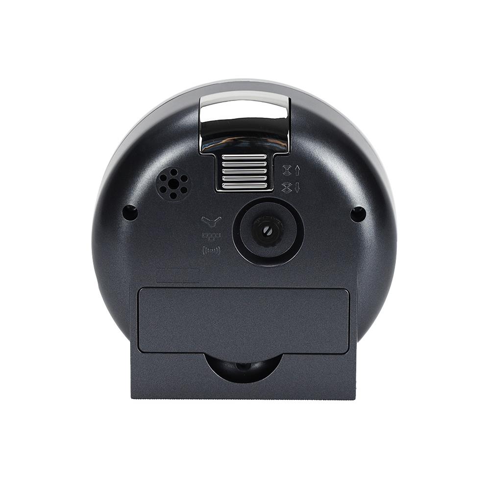 นาฬิกาตั้งโต๊ะพลาสติก RHYTHM CRE225NR19 3 นิ้ว สีเงิน