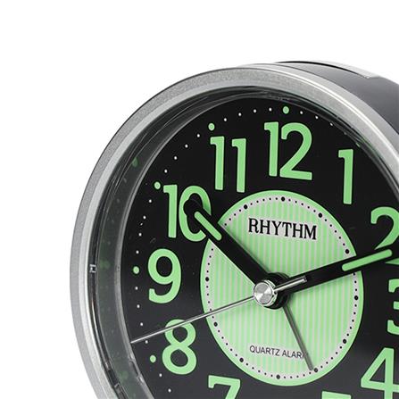 นาฬิกาตั้งโต๊ะพลาสติก RHYTHM CRE225NR19 3 นิ้ว สีเงิน_2