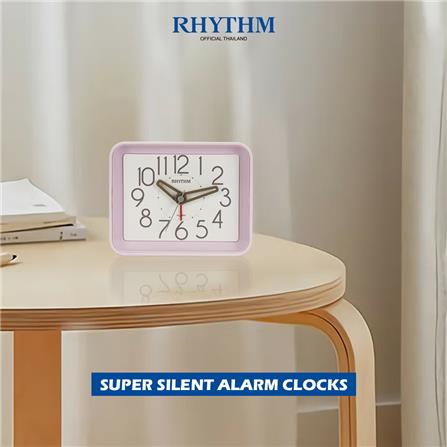 นาฬิกาตั้งโต๊ะพลาสติก RHYTHM CRE891WR13 3X2.5 นิ้ว สีชมพู_4