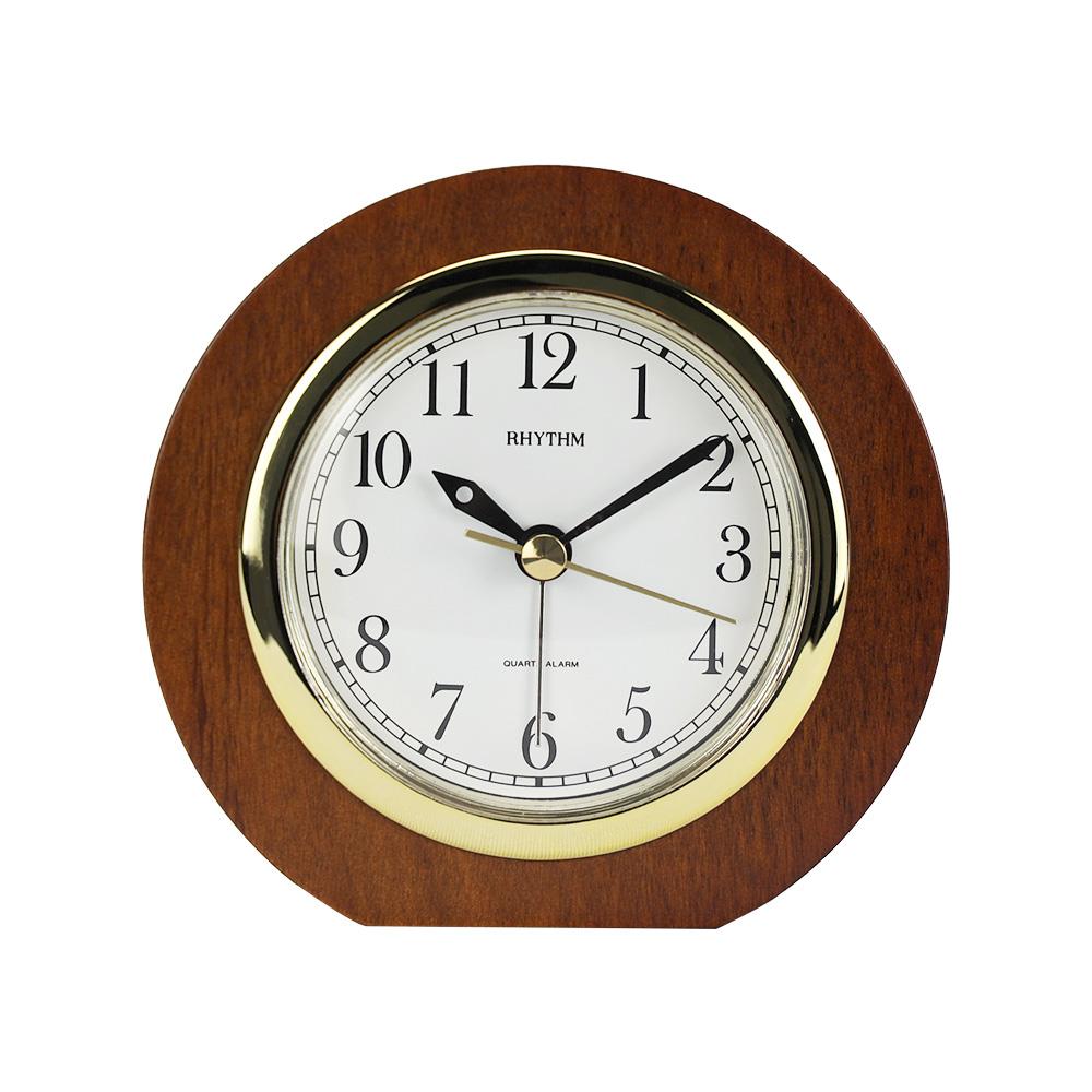 นาฬิกาตั้งโต๊ะไม้ RHYTHM CRE204NR06 3.5 นิ้ว สีน้ำตาล