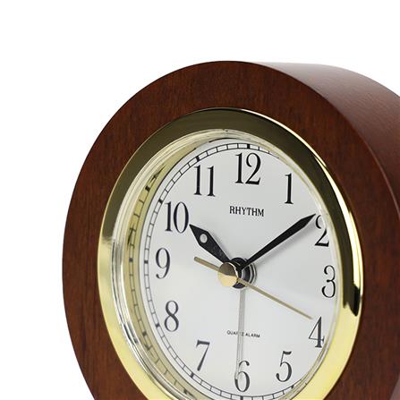 นาฬิกาตั้งโต๊ะไม้ RHYTHM CRE204NR06 3.5 นิ้ว สีน้ำตาล_2