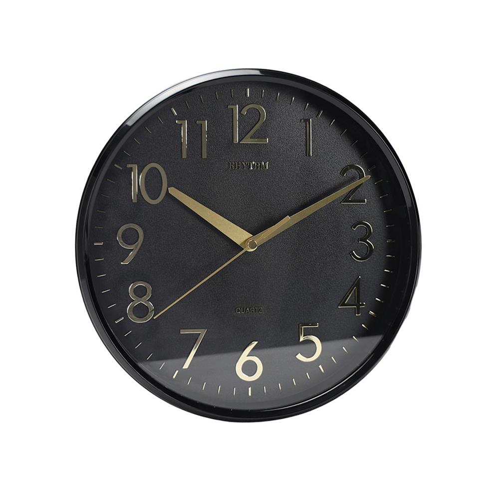 นาฬิกาแขวนพลาสติก RHYTHM CMG716NR02 10 นิ้ว สีดำ
