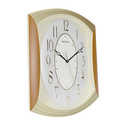 นาฬิกาแขวน RHYTHM CMG856NR07 11X14 นิ้ว สีครีม/น้ำตาล_1