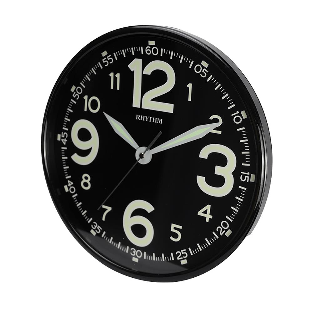 นาฬิกาแขวน RHYTHM CMG499BR02 12 นิ้ว สีดำ