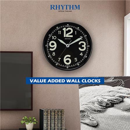 นาฬิกาแขวน RHYTHM CMG499BR02 12 นิ้ว สีดำ_3