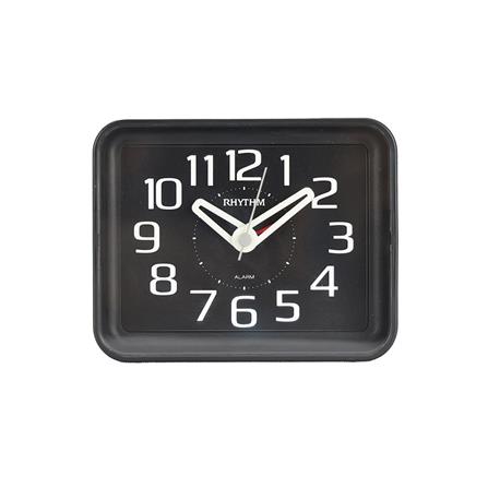 นาฬิกาตั้งโต๊ะพลาสติก RHYTHM CRE891WR02 3X2.5 นิ้ว สีดำ