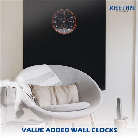 นาฬิกาแขวน RHYTHM 441107005 10 นิ้ว สีดำ_4