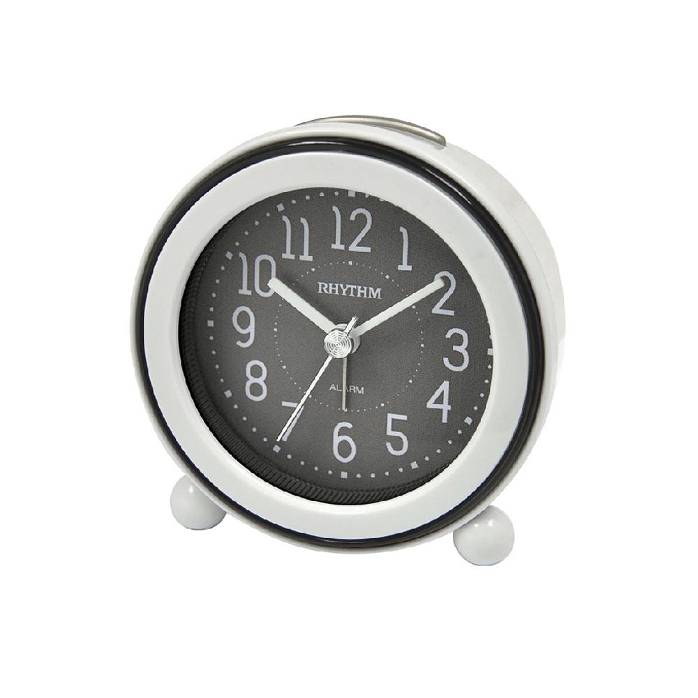 นาฬิกาตั้งโต๊ะพลาสติก RHYTHM CRE308NR08 3 นิ้ว สีเทา