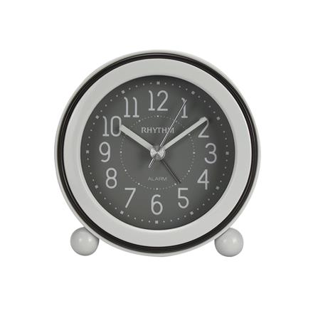 นาฬิกาตั้งโต๊ะพลาสติก RHYTHM CRE308NR08 3 นิ้ว สีเทา