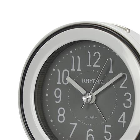 นาฬิกาตั้งโต๊ะพลาสติก RHYTHM CRE308NR08 3 นิ้ว สีเทา_2