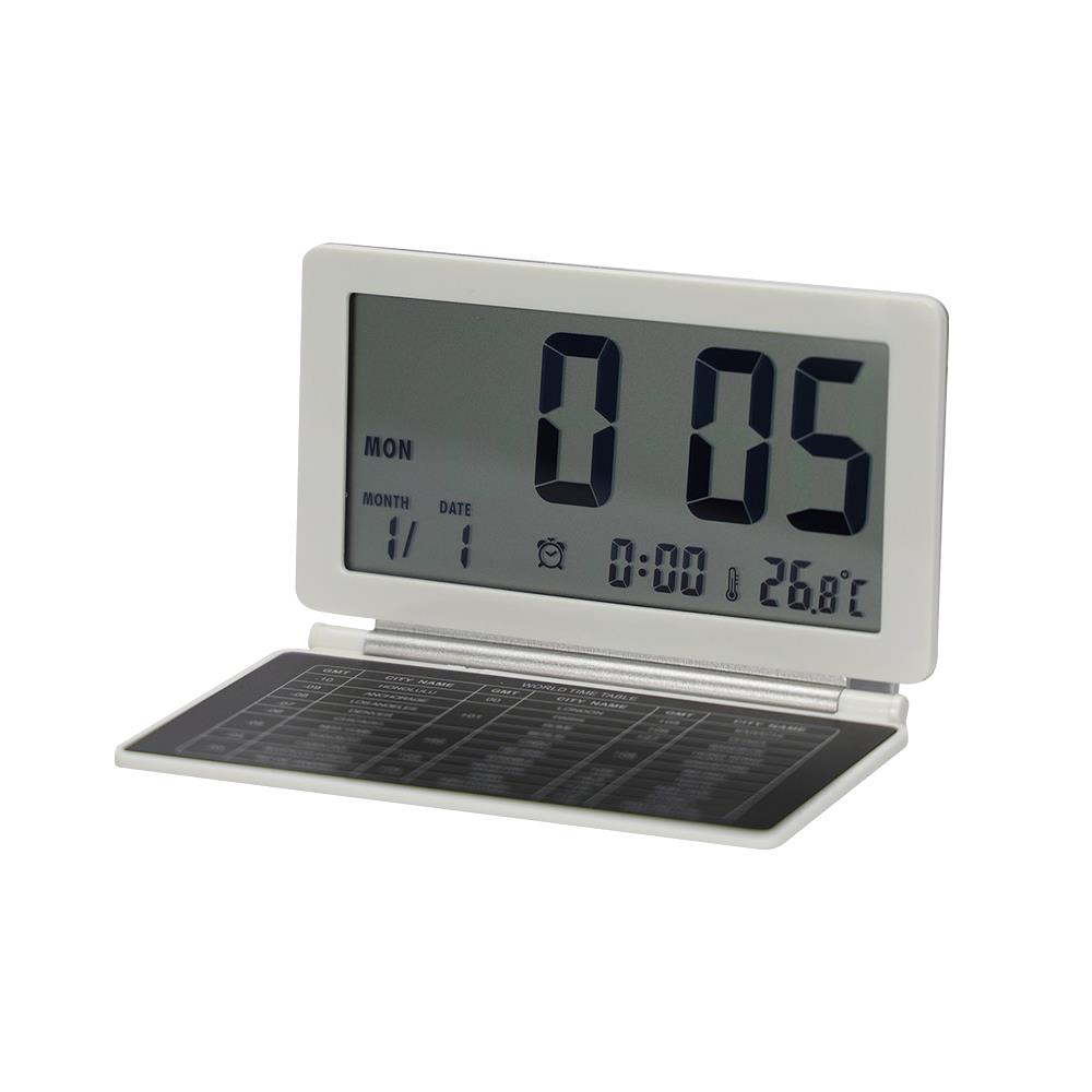 นาฬิกาตั้งโต๊ะดิจิทัล RHYTHM LCT098NR03 4X2.5 นิ้ว สีขาว