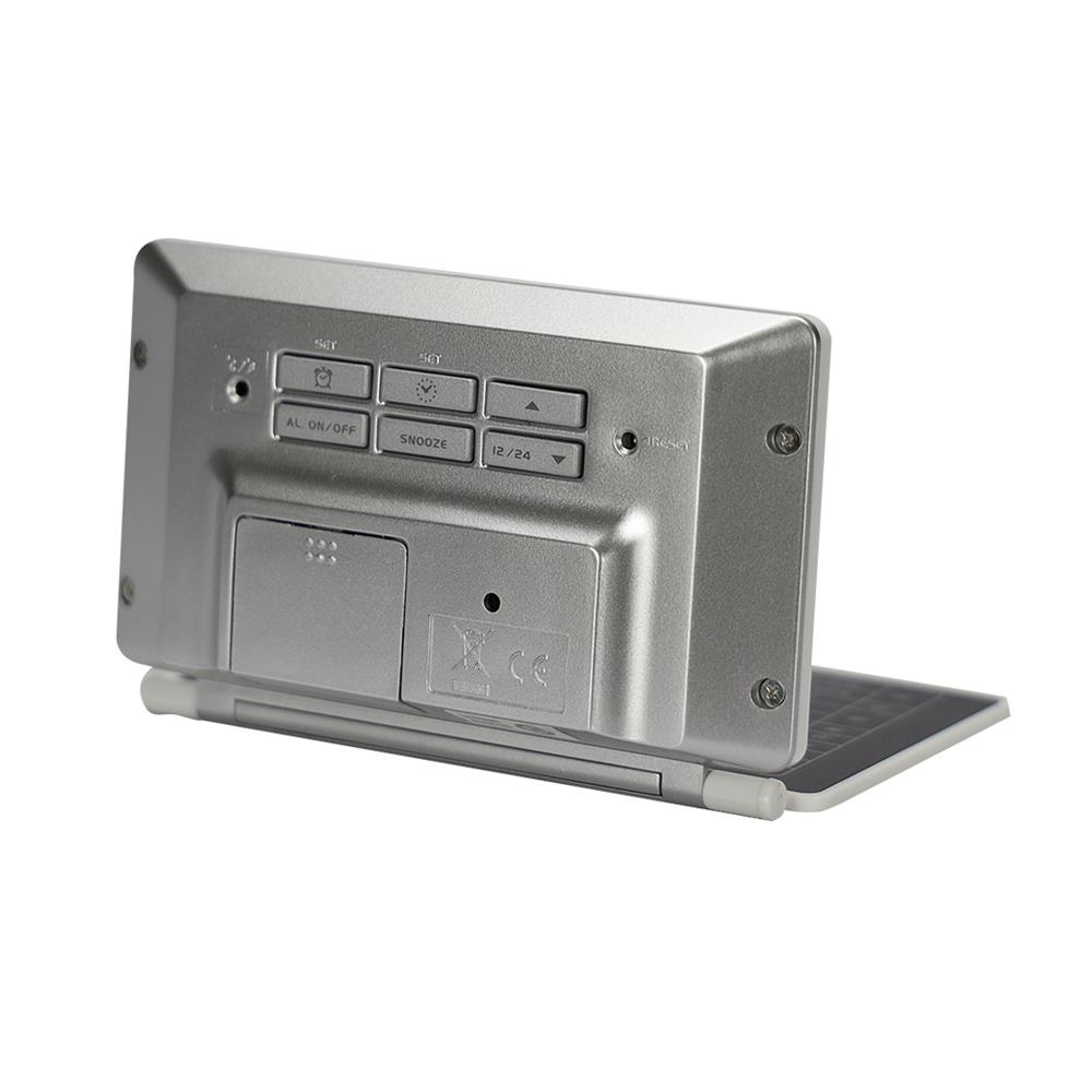 นาฬิกาตั้งโต๊ะดิจิทัล RHYTHM LCT098NR03 4X2.5 นิ้ว สีขาว